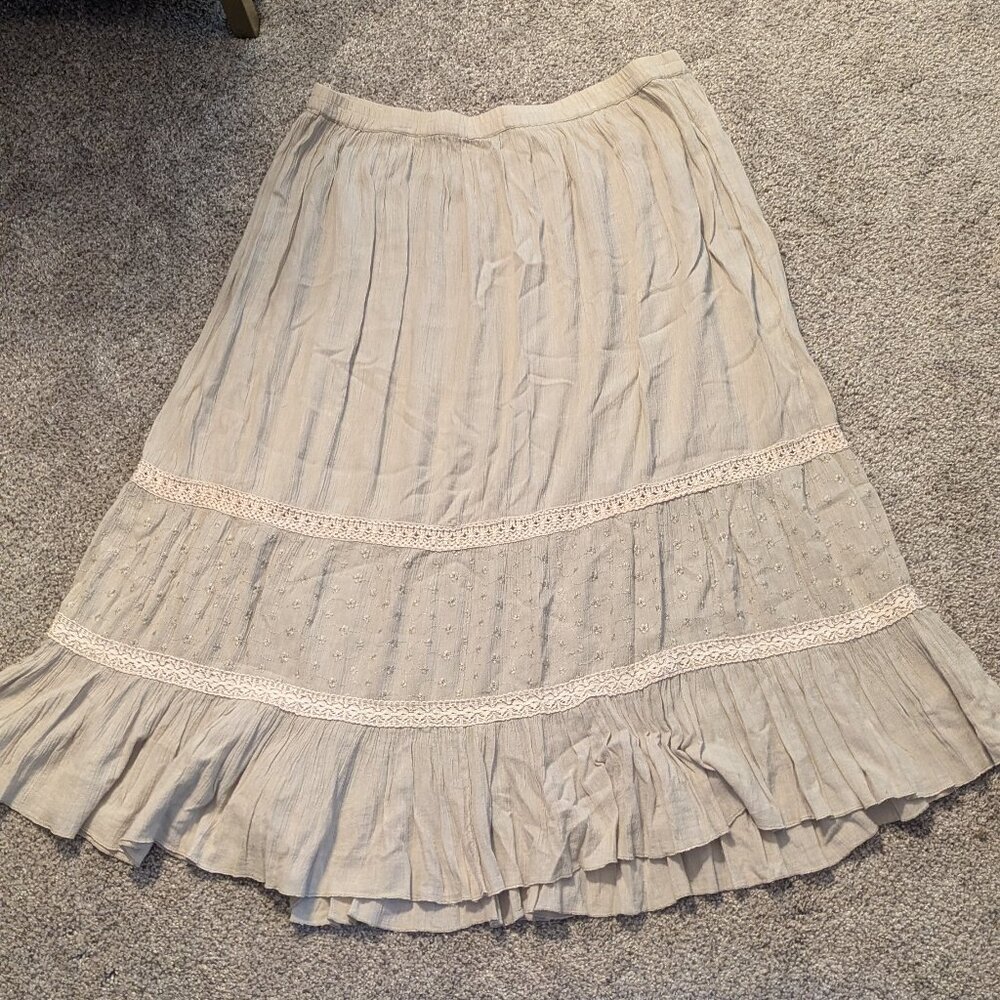 Light Green Sage Maxi Skirt